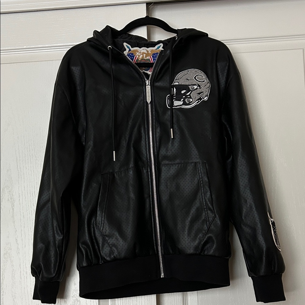 JEFF HAMILTON Chicago Bears Vegan Hooded Jacket